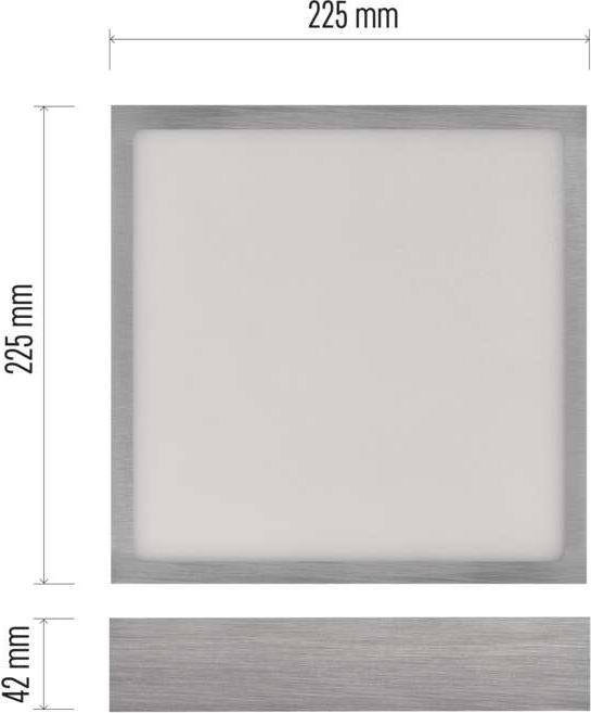 Actual product image Emos Surface-mounted LED light NEXXO, square, silver, 21W, with Change CCT (1900 lm)