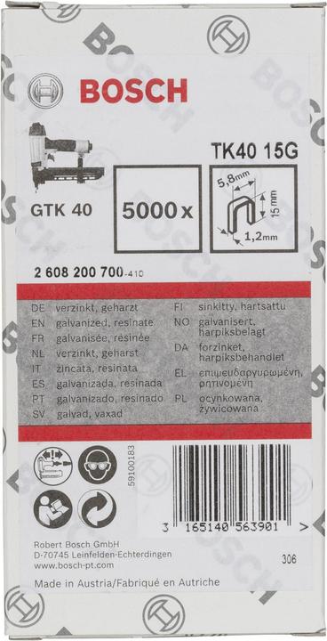 Productafbeelding Bosch Professional Zubehör Klem TK40 15G, 1,2 mm, 15 m