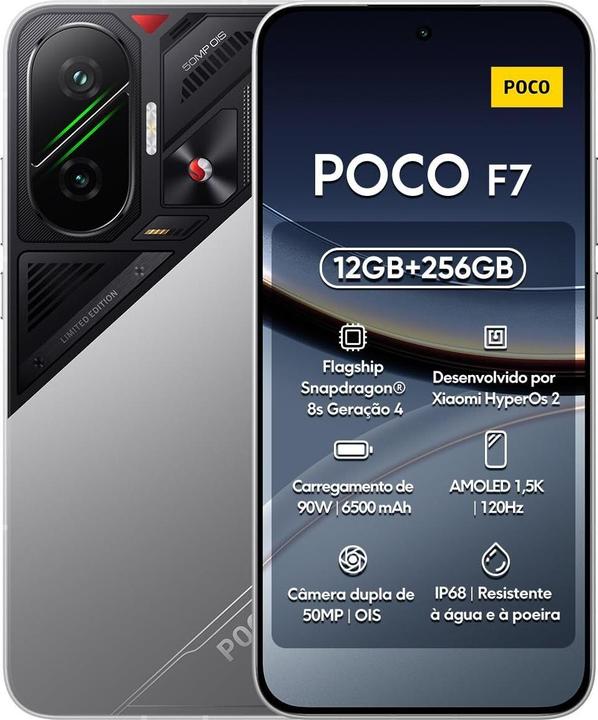Image du produit Xiaomi Poco F7 (256 Go, Silver, 6.83", Double SIM, 5G)
