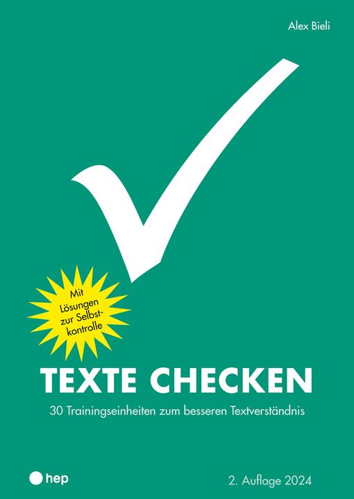Produktbild Texte checken (Neuauflage 2023) (Deutsch, Alex Bieli, 2024)