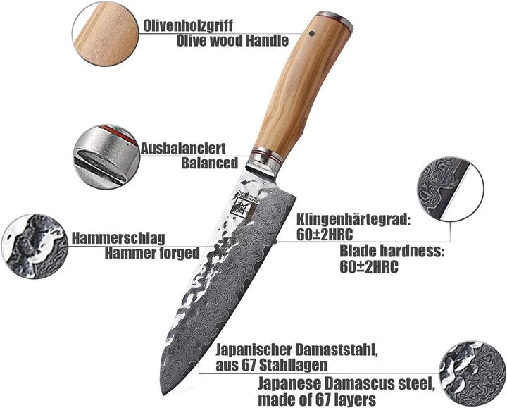 Produktbild Zayiko Damastmesser (17.50 cm)