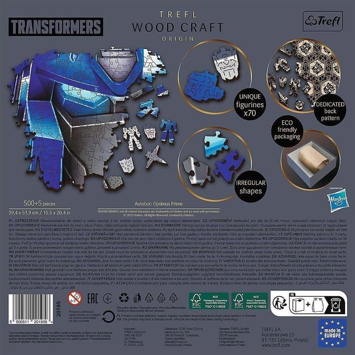 Produktbild Trefl Holz Puzzle 500+1 - Hasbro Transformers (505 Teile)