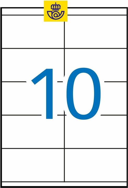 Actual product image Apli universal APARTMENTS, 105x57mm, rectangular, white 100 sheets.