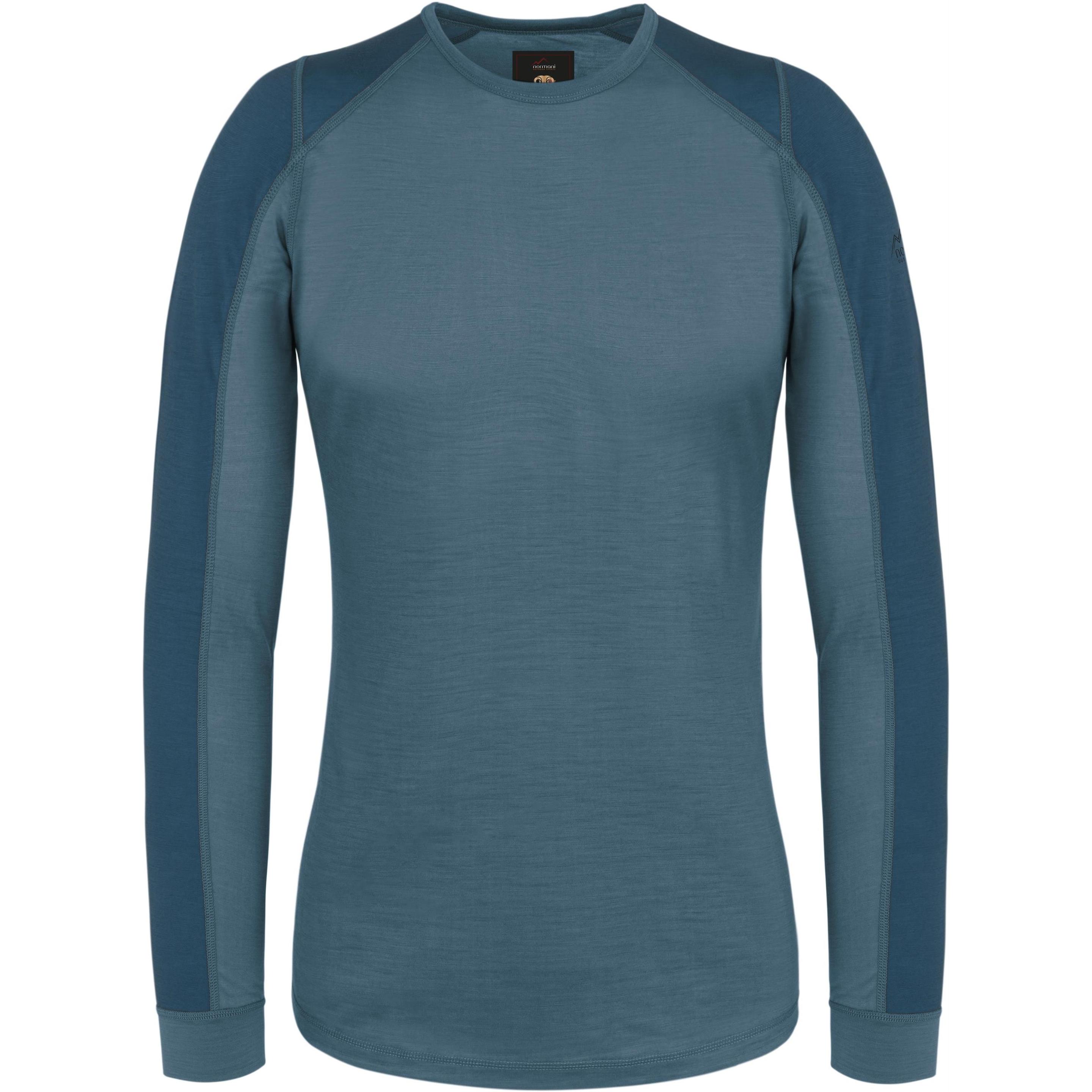 Normani, Damen, Funktionsshirt, Damen Merino Langarm-Shirt „Goulburn“ - 9185 (S), Blau, S