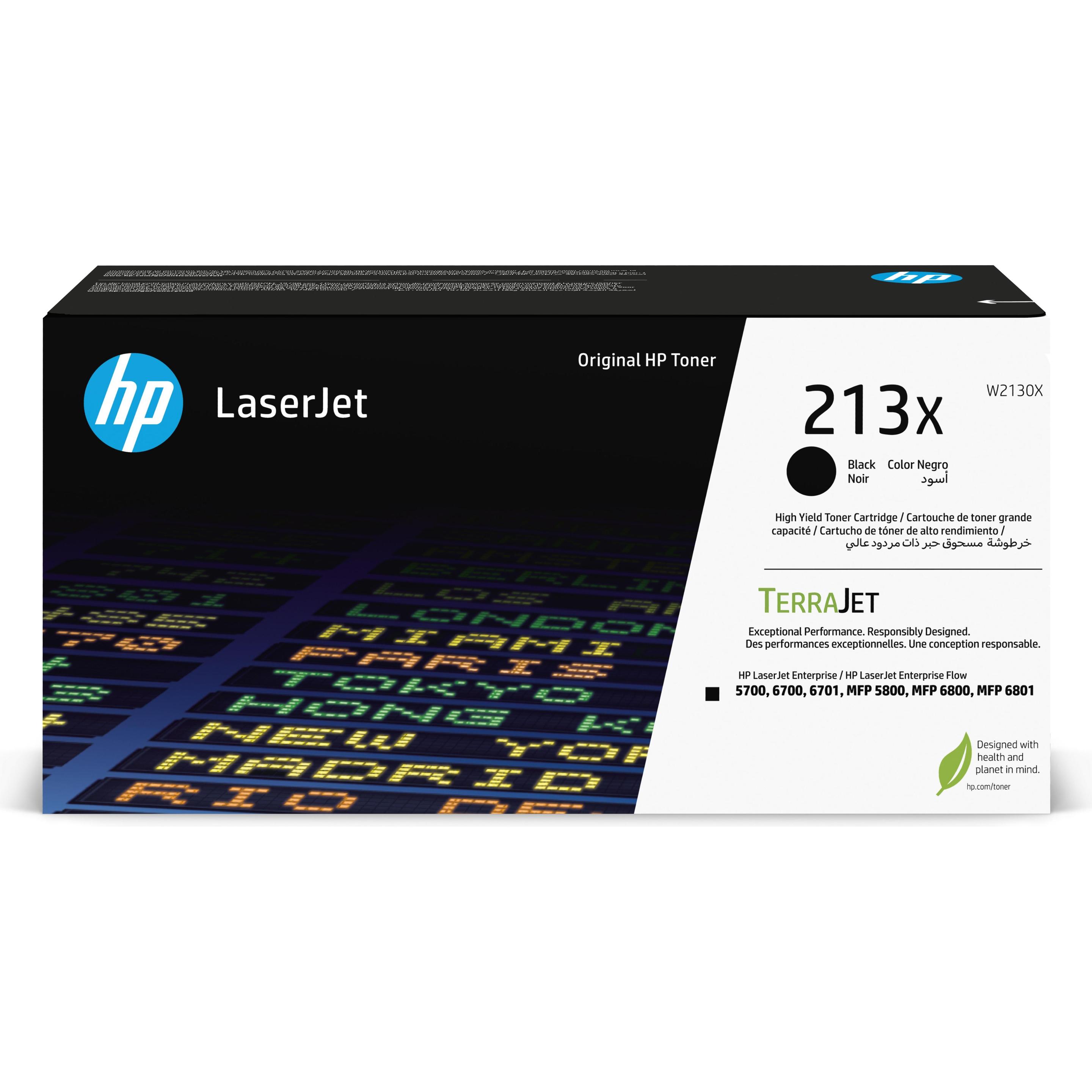 HP, Toner, 213X Schwarz Original LaserJet-Tonerkartusche mit hoher Reichweite, 9000 Seiten, Schwarz, 1 Stück (BK)