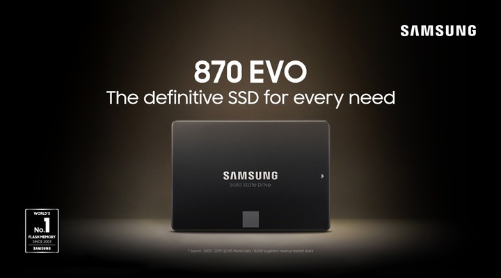 Actual product image Samsung 870 EVO (1000 GB, 2.5")