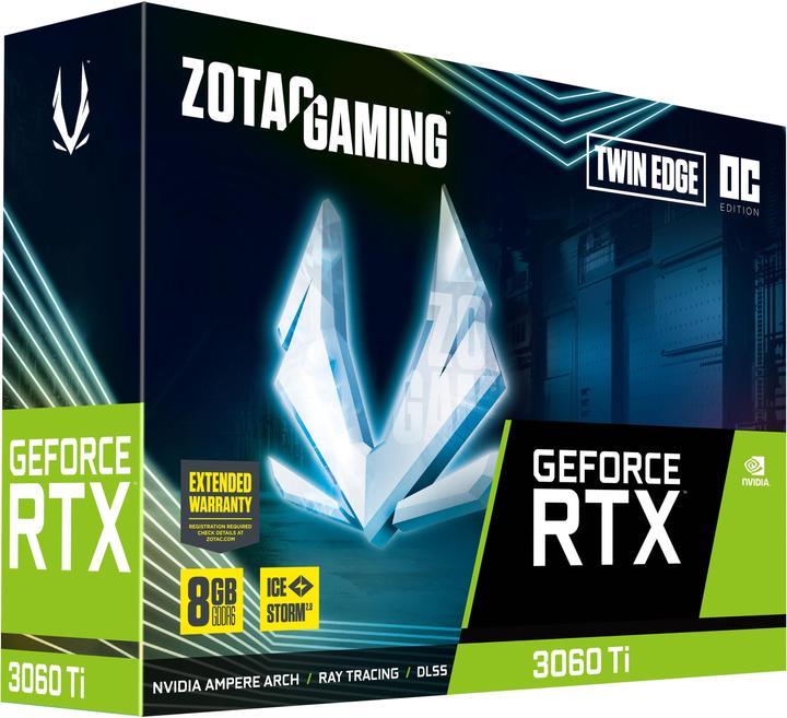 Actual product image Zotac GeForce RTX 3060 Ti Twin Edge OC LHR (8 GB)