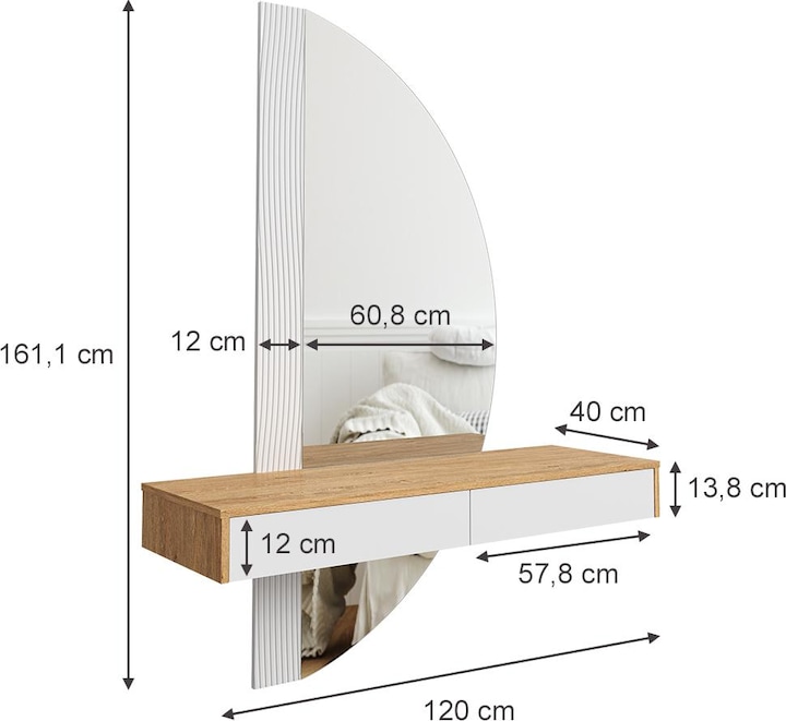 Produktbild Vicco Melisa mit Beleuchtung (120 x 40 x 161 cm)