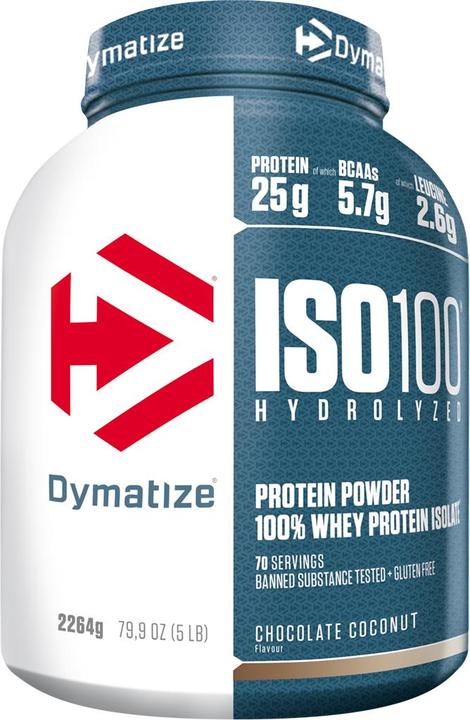 Produktbild Dymatize ISO 100 Hydrolyzed (Kokosnuss, Schokolade, 1 Stk., 2264 g)
