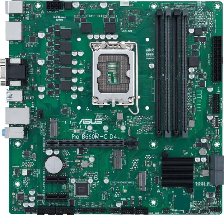 Productafbeelding ASUS PRO B660M-C D4 CSM (LGA 1700, Intel B660, mATX)
