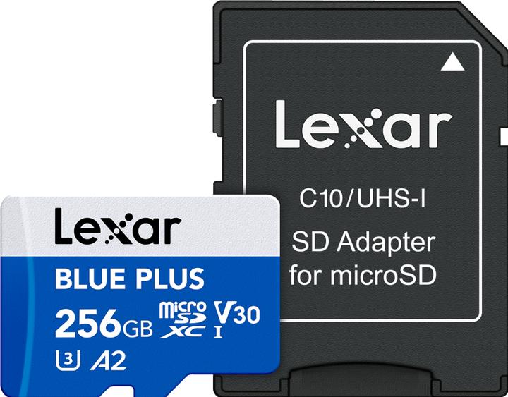 Produktbild Lexar Blue Plus MicroSD Card256GB (256 GB, microSDXC, U3, UHS-I)