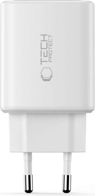 Image du produit Tech-Protect NCA65W-GAN USB-A, 2xUSB-C Netzladegerät PD 65W / QC3.0 Weiss (65 W, 3 ports)