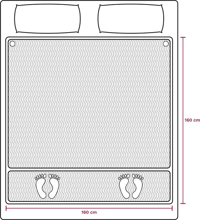 Actual product image Inventum HN297V - Elektrische Onderdeken - Aparte voetenzone - 2 persoons - 160x160 cm - Anti allergy - Anti (160 x 160 cm)