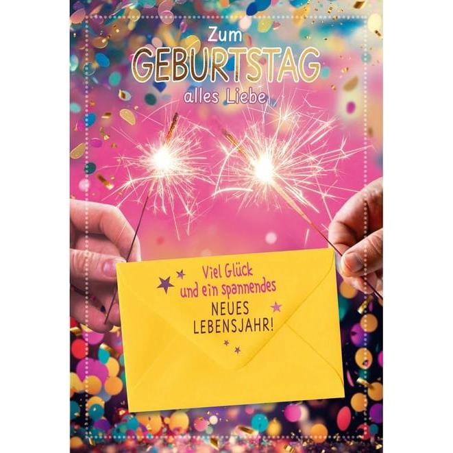 Taunus, Grusskarte + Briefpapier, Geburtstagskarte für Geldgeschenk - Zum Geburtstag alles Liebe (1 Stk.)