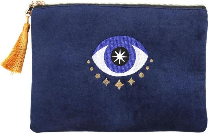 Actual product image Something Different All Seeing Eye Velvet Cosmetic Bag
