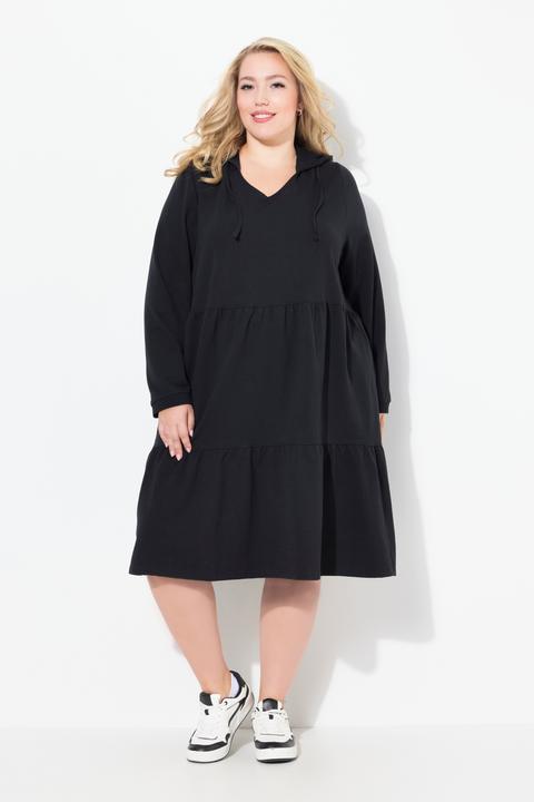 Produktbild Ulla Popken Sweatkleid, Kapuze, A-Linie, V-Ausschnitt, Langarm (46, 48)