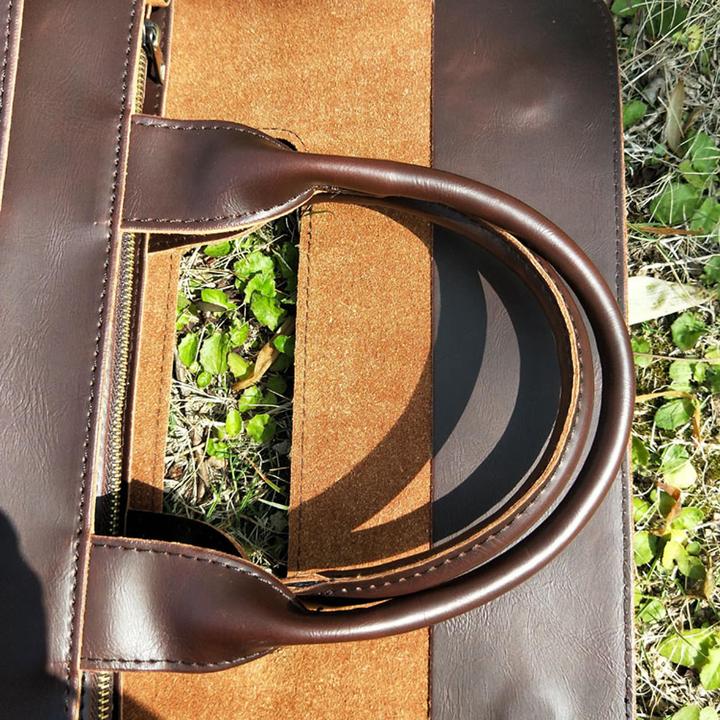 Immagine prodotto Only-Bags.Store borsa per laptop in pelle vegana, cartella marrone, borsa per laptop marrone, borsa in pelle vegana