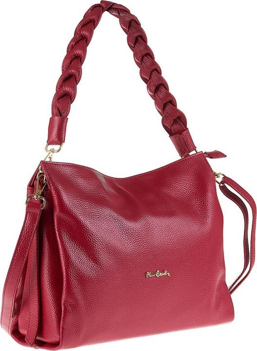 Actual product image Pierre Cardin Damen Schultertasche Made In Italy - Modell Aurelia Elite - 100% Leder - 30.0 X 25.0 X 12.0 Cm