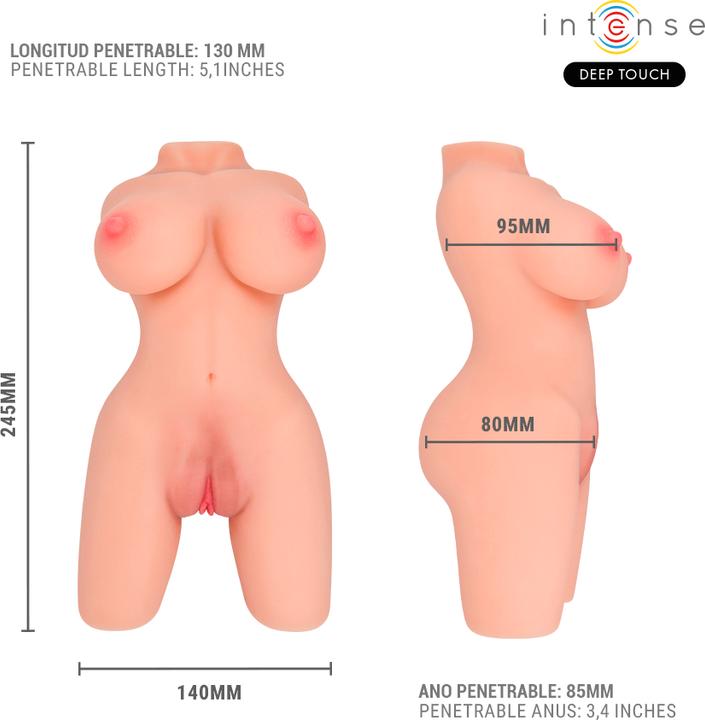 Actual product image Intense Deep Touch - Jesse Torso Doppelter Vagina- & Anusammenbauer