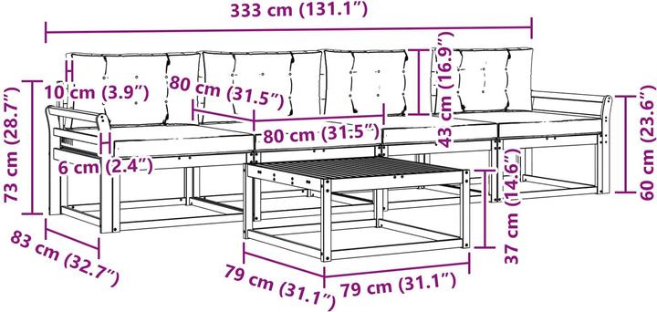 Produktbild vidaXL Outdoor-Sofa