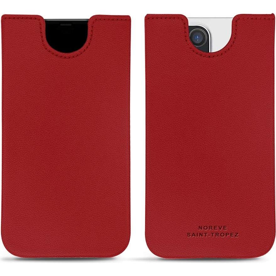 Noreve Lederschutzhülle (Apple iPhone 14 Pro), Smartphone Hülle, Rot