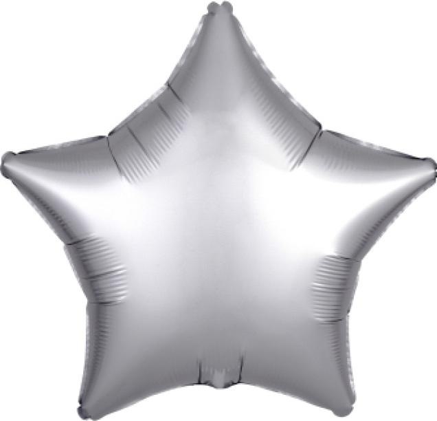 Produktbild Amscan Folienballon Stern Silber Seidenglanz