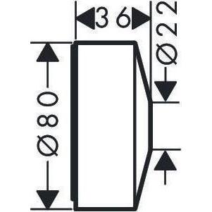 Thumbnail - hansgrohe, Zubehör Sanitärinstallation, Verlängerungsrosette AXOR ONE mattschwarz