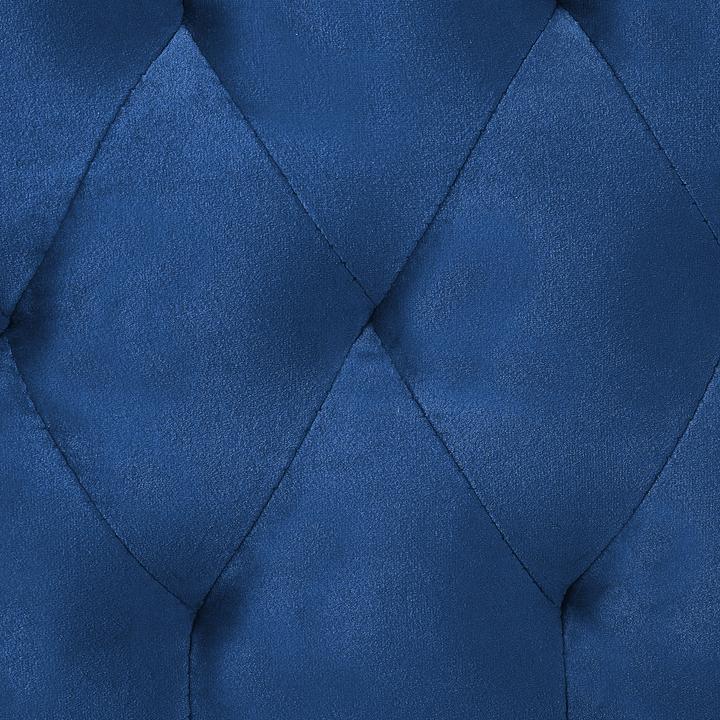 Actual product image Beliani Daybed extendable velvet fabric navy blue slatted frame 90 x 200 cm MONTARGIS (90 x 200 cm)