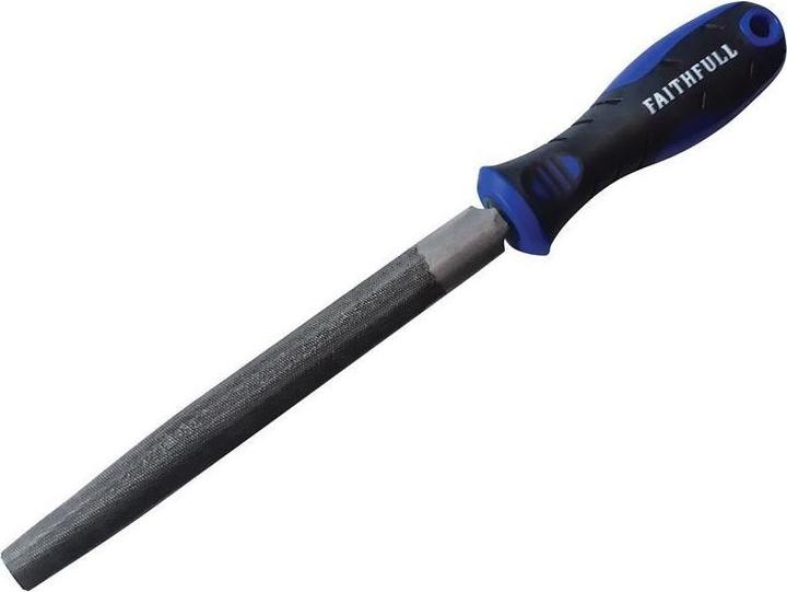 Actual product image Faithfull Half-round Second Cut File, Handled (150 mm)