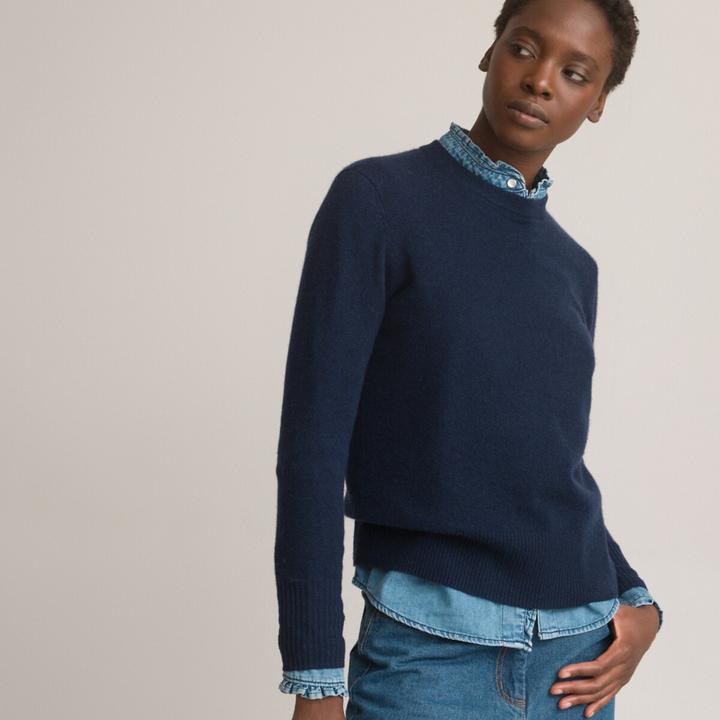 Immagine prodotto La Redoute Collections Maglia con scollo rotondo a maglia fine in cashmere (XL)