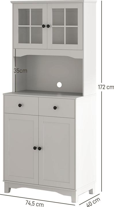 Image du produit Homcom Küchenschrank (74.5 x 40 x 172 cm)