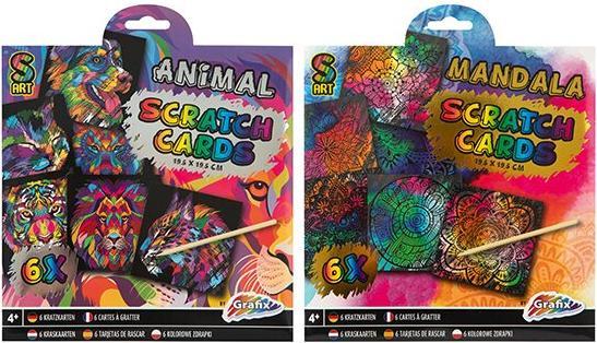 Actual product image Grafix Scratch cards, 6pcs - Animals