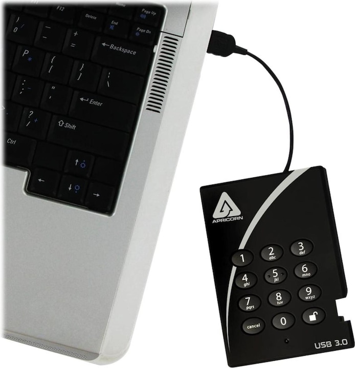 Produktbild Apricorn Aegis Padlock 3.0 A25-3PL256-2000 - Festplatte - verschlüsselt - 2 TB - extern ( (2 TB)