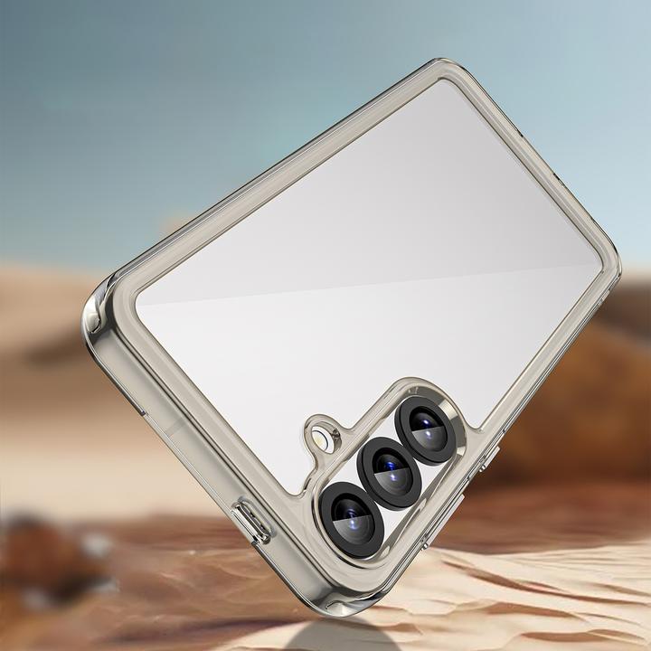 Produktbild Hurtel Outer Space Case für Samsung Galaxy A36 Cover mit flexiblem Rahmen - Halbtransparent, Schwarz (Samsung Galaxy A36)