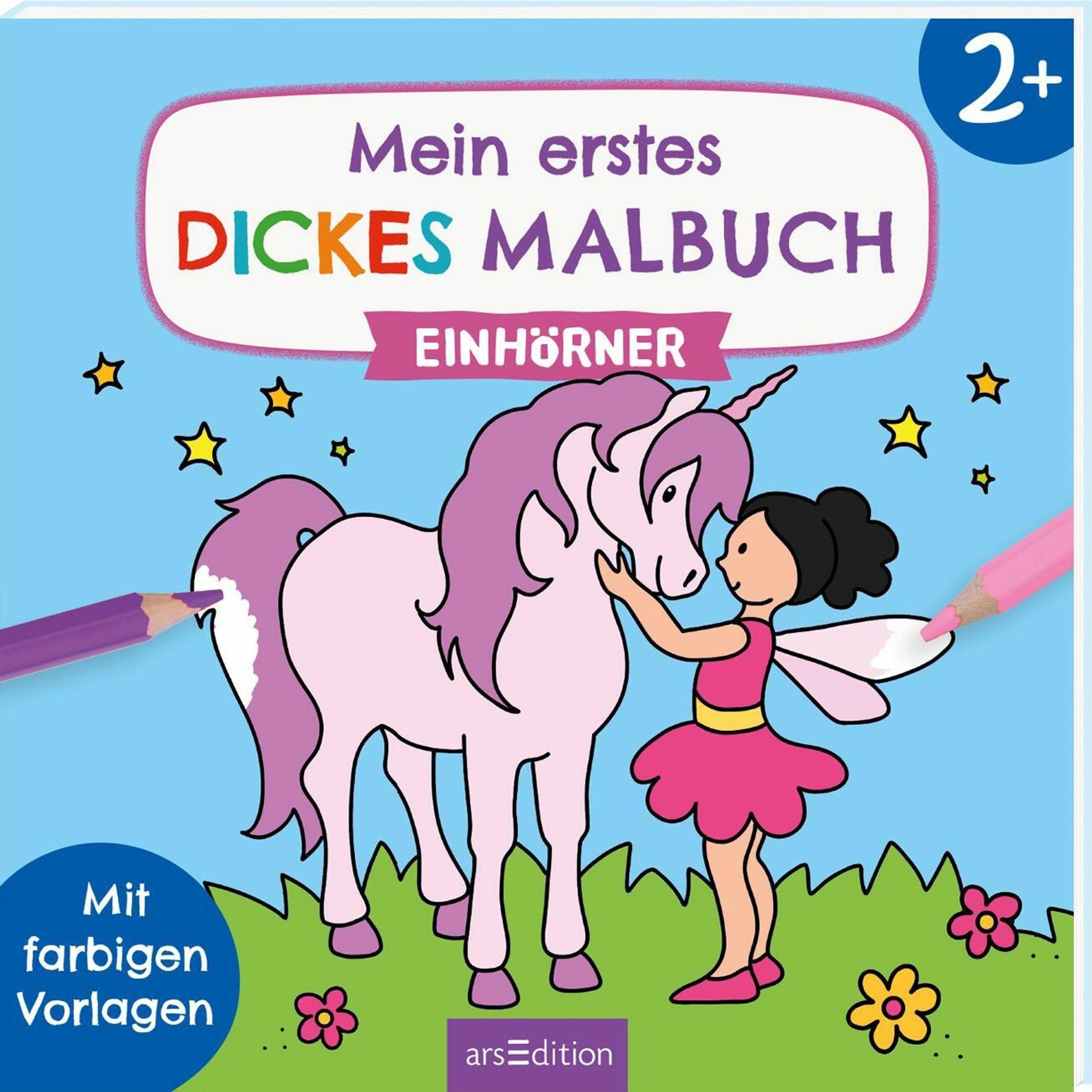 Ars Edition Mein erstes dickes Malbuch ab 2 – Einhörner
