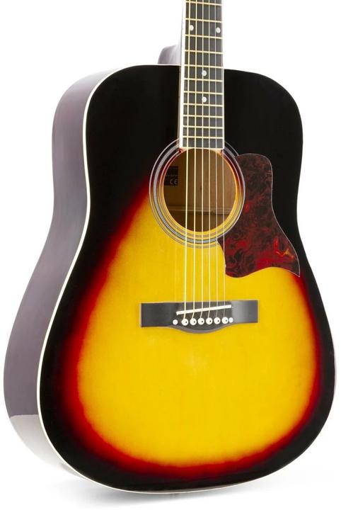 Actual product image Max Music Western Guitar SoloJam Set Sunburst (Acoustic guitar set, Linden, Rosewood)