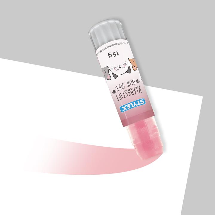 Image du produit Stylex Klebestift, farbig, Paste 15 g im Katzendesign