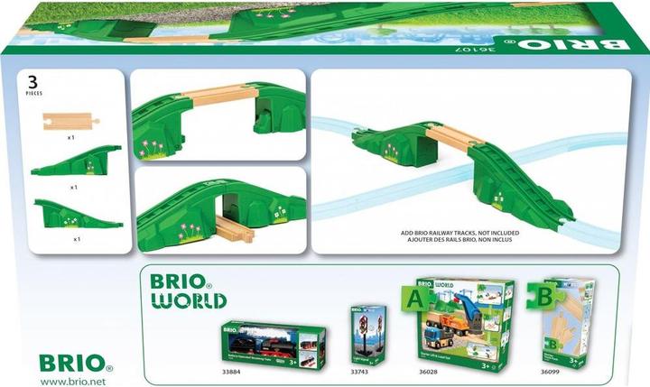 Produktbild Ravensburger BRIO World - 36107 Modulare Brücke | Zugset-Zubehör für Kinder ab 3 Jahren