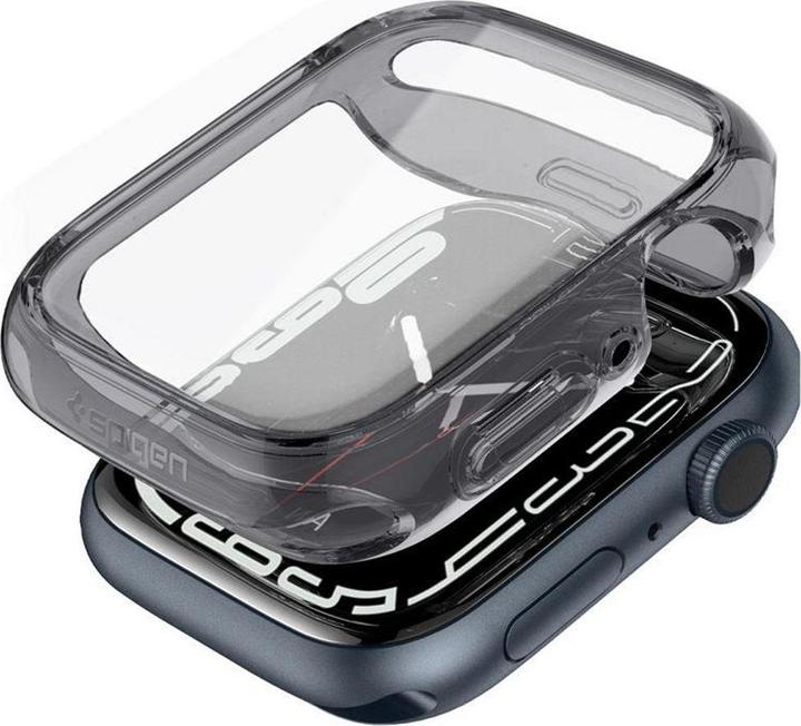 Actual product image Spigen Ultra Hybrid case for Apple Watch 7 / 8 / 9 (45 mm) - transparent gray