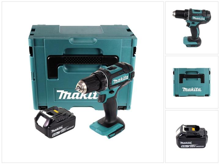 Produktbild Makita DDF 482 G1J Akku Bohrschrauber 18 V 62 Nm + 1x Akku 6,0 Ah + Makpac - ohne Ladegerät