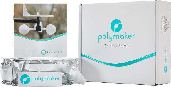 Produktbild Polymaker PolyLite ASA - Grey - 1.75mm (ASA, 1.75 mm, 1000 g, Grau)