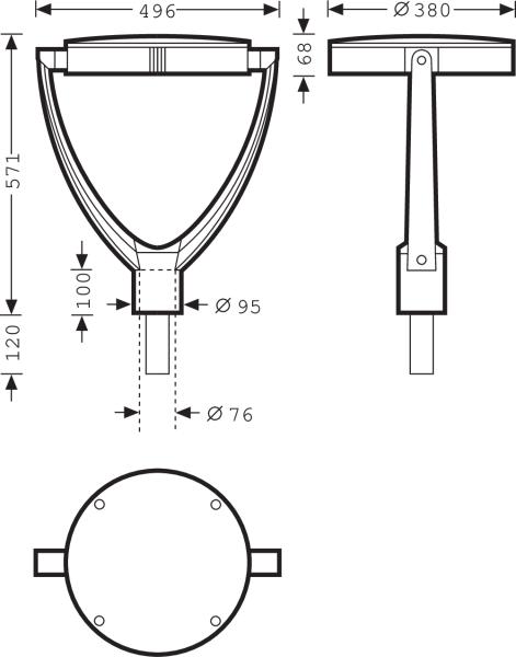 Actual product image Trilux TRIL Publisca P1-RB6L-LRA/5600-740 6G1S ET Top light Lens red-Sym (5600 lm, IP66)