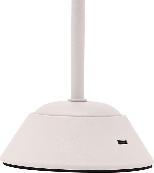 Actual product image Hestia Matt Putty White USB LED Touch Table Lamp - Medium