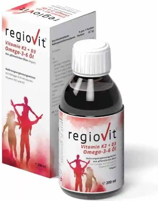 Immagine prodotto Regiovit Activate Vitamina K2 + D3 Olio Omega 36 (1 Pezzo/i, Liquido)