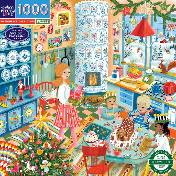Eeboo - Puzzle 1000 pcs - Swedish Holiday Kitchen (EPZT750) (1000 onderdelen)