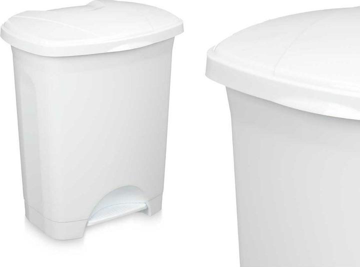 Actual product image Natec Papierkorb mit Pedal Weiss Kunststoff 30 L (4 Stück) (30 l)