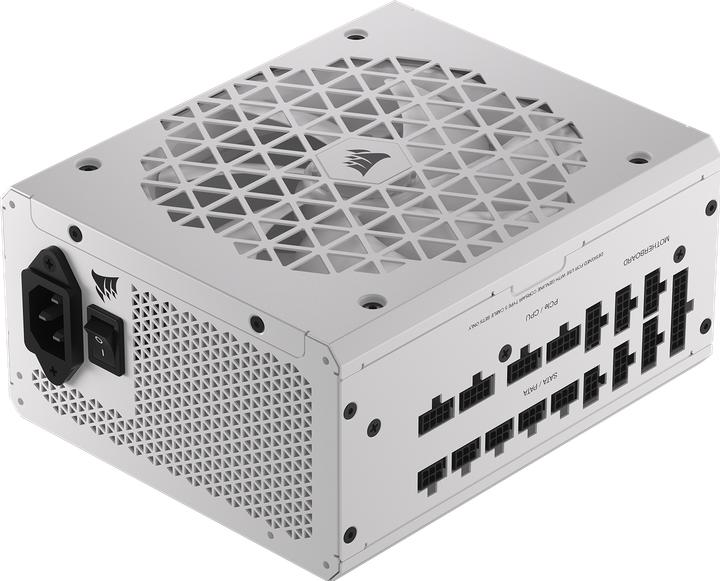 Actual product image Corsair RMx Shift White Series, RM1200x Shift White, 1200 Watt, 80 PLUS GOLD Certified, Fully Modular Power (1200 W)