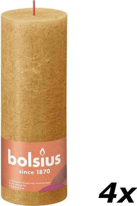 Produktbild Bolsius 4er-Set Stumpenkerze (4 Stk.)