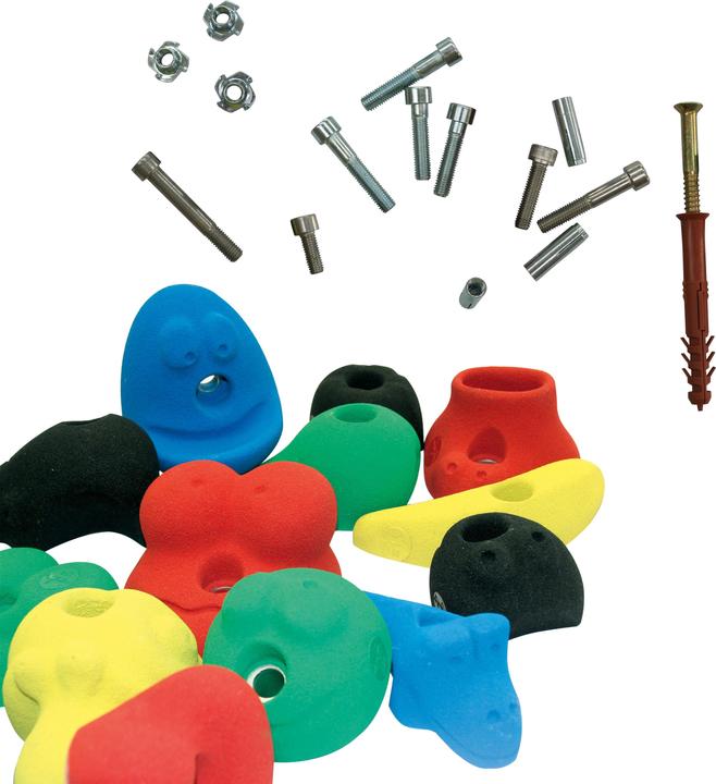 Produktbild On Top Klettern Klettergriff-Set Premium II (Blau, Gelb, Grün, Rot und Schwarz)