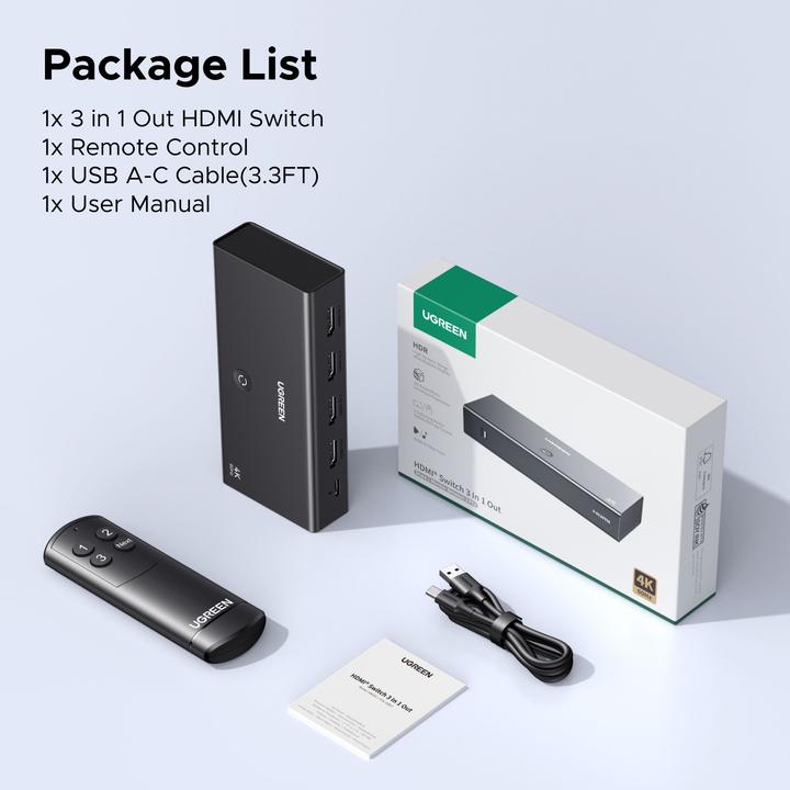 Produktbild Ugreen HDMI Switch 3 In 1 Out